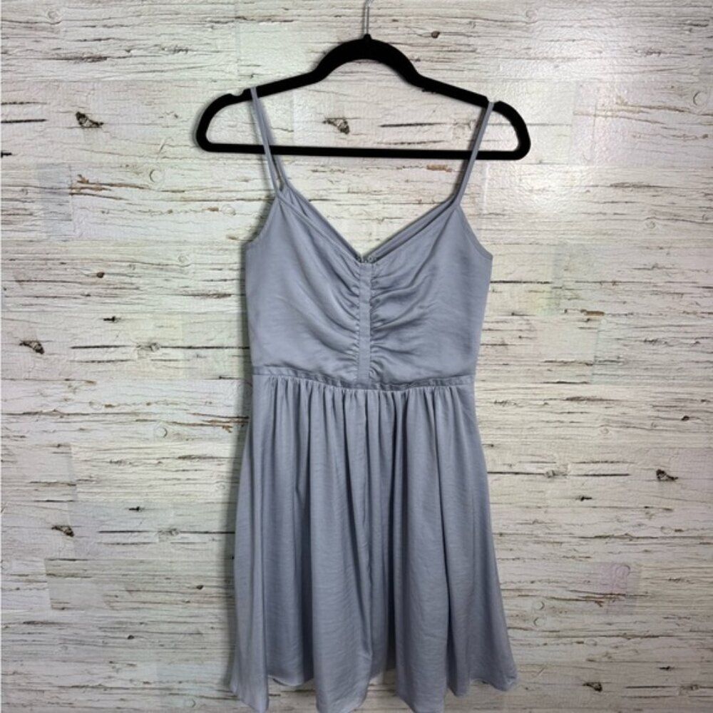 Banana Republic Light Gray Spaghetti-Strap Midi Dress